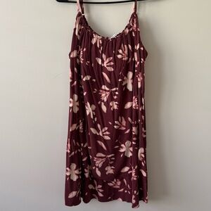 Soma Intimates Cool Nights Floral Nightgown Pink Burgundy Extra Large XL